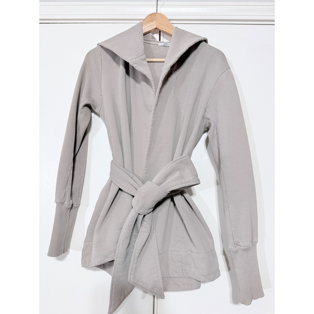 James Perse Belted ie-waist hooded sweatshirt cardigan Size 3